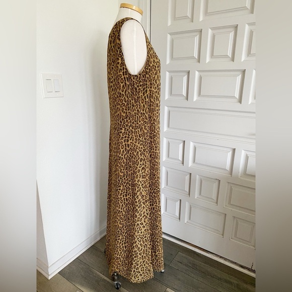 NWT Jones New York Sport Long Maxi Dress Leopard Animal Magnetism Print Size 16 - Picture 4 of 15